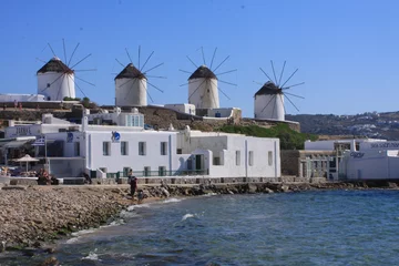 Photo sur Plexiglas Moulins les moulins de Mykonos