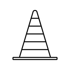 traffic cone icon over white background. vector illustration