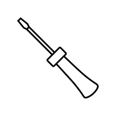 screwdriver icon, over white background. repair tool concept. vector illustration