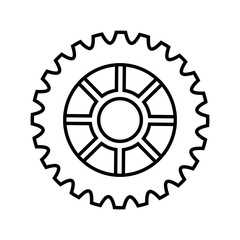cogwheel icon over white background. vector illustration