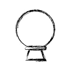magic ball icon over white background. vector illustration