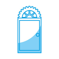 door icon over white background. vector illustration