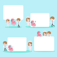 cartoon doctors with heart