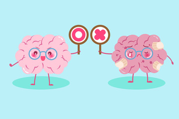 cute cartoon brain