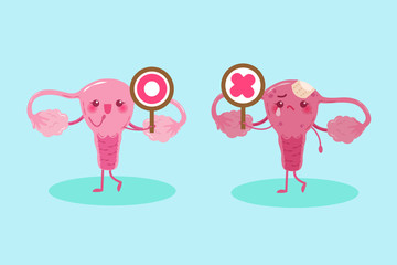 Fototapeta premium cute cartoon uterus