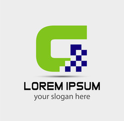 Obraz premium Letter g logo icon design template elements 