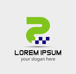 Abstract Number 2 logo Symbol icon
