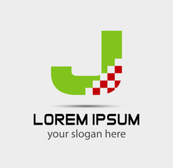 Letter J logo icon design template elements
