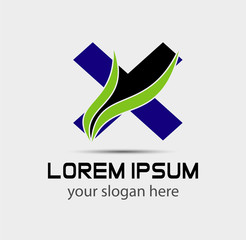 Letter X logo. Business logo vector illustration
