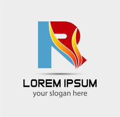 Letter R logo. Business logo vector illustration
