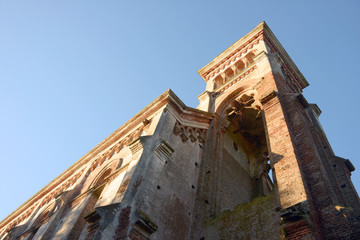 Ruins of a historic church in Piriapolis city, Maldonado province, Uruguay