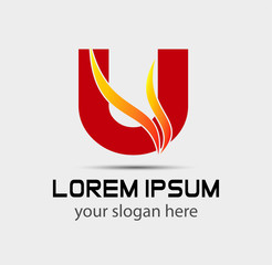 Fototapeta premium Letter U logo. Business logo vector illustration 