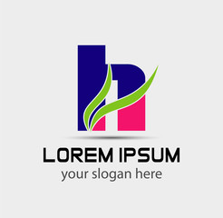 Letter H logo. Business logo vector illustration
