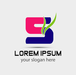 Number logo design.Number five logo.Logo 5 vector template
