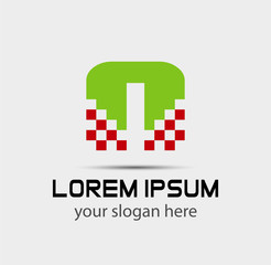 Obraz premium Letter n logo icon design template elements 