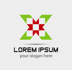 Letter x logo icon design template elements
