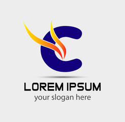 Obraz premium Letter C logo. Creative concept icon 