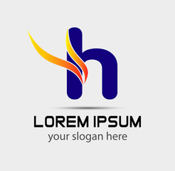 Letter H logo. Creative concept icon
