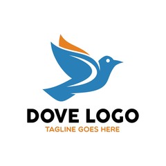 Unique Dove Logo Template