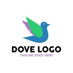 Unique Dove Logo Template