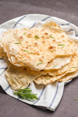 Homemade hot chapati