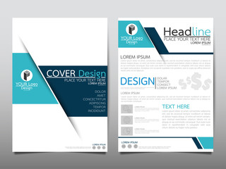 Blue flyer cover business brochure vector design, Leaflet advertising abstract background, Modern poster magazine layout template, Annual report for presentation.