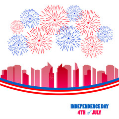 Fireworks background for USA Independence Day. Fourth of July celebrate
