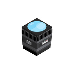 Fototapeta premium camera lens design in isometric box style