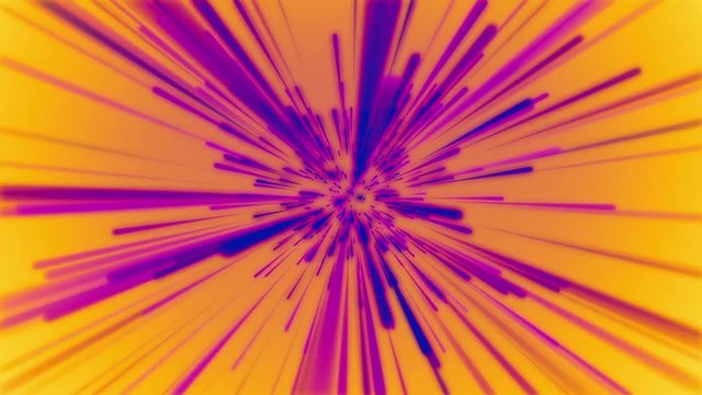 Entering yellow and purple spacewarp