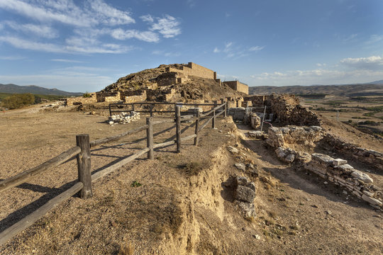 Ruins of ibero-roman town Augusta Bilbilis, Calatayud, Zaragoza, Spain