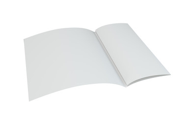 close up of a crumpled unfolded piece of paper. Isolated on white background. 3d rendering