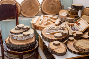 wood carver's work place