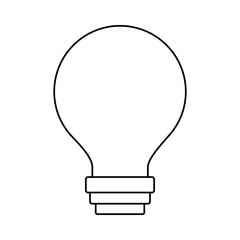 bulb light icon over white background. vector illustration