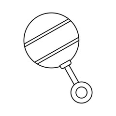 baby rattle icon over white background. vector illustration