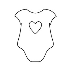 baby clothes icon over white background. vector illustration