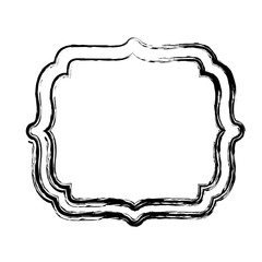 decorative frame icon over white background. vector illustration