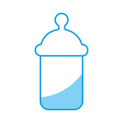 baby bottle icon over white background. vector illustration