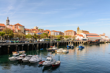 fishing town of Bermeo located at basque country, Spain