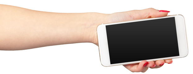 Smart Phone on Hand Isolated