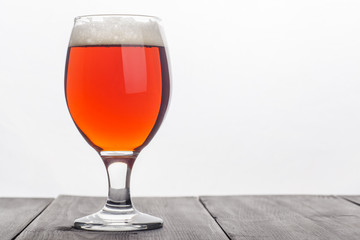 Red ale over white