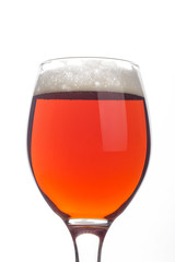 Red ale over white