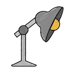 desk lamp icon over white background. vector illustraiton