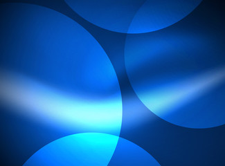 Obraz premium Shiny glowing glass circles, modern futuristic background template
