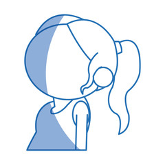 little girl child no face image vector illustration