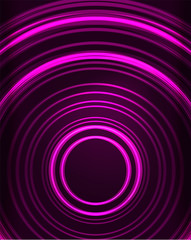 Neon circles abstract background