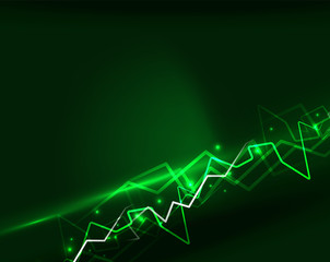 Neon lightning vector background