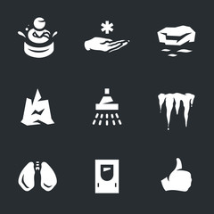Vector Set of Body freeze Icons.