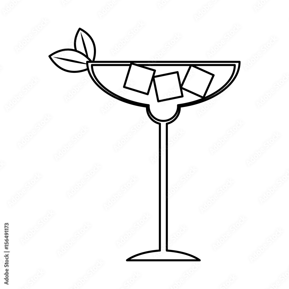 Sticker alcoholic drink cocktail beverage bar liquor vector illustration