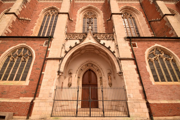 Fototapeta na wymiar entrance in cathedral