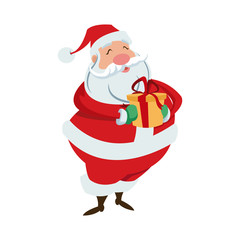 cartoon santa claus for your christmas and new year greeting vector illustration
